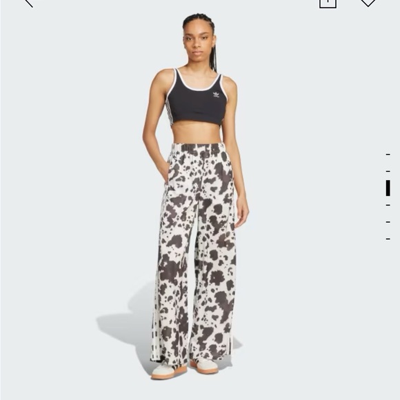 adidas Women's Cow Print Satin Track pants - Picture 2 of 6
